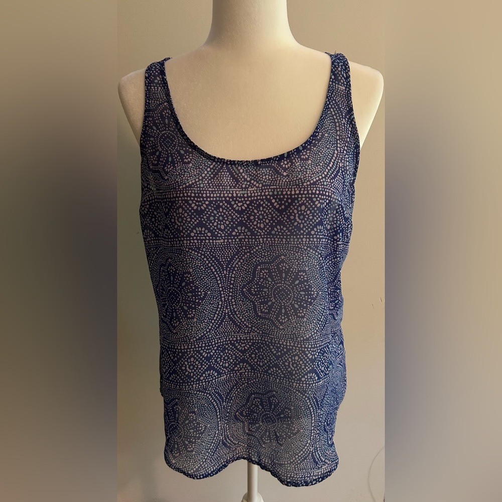 OLD NAVY Blue Sheer Tank Top